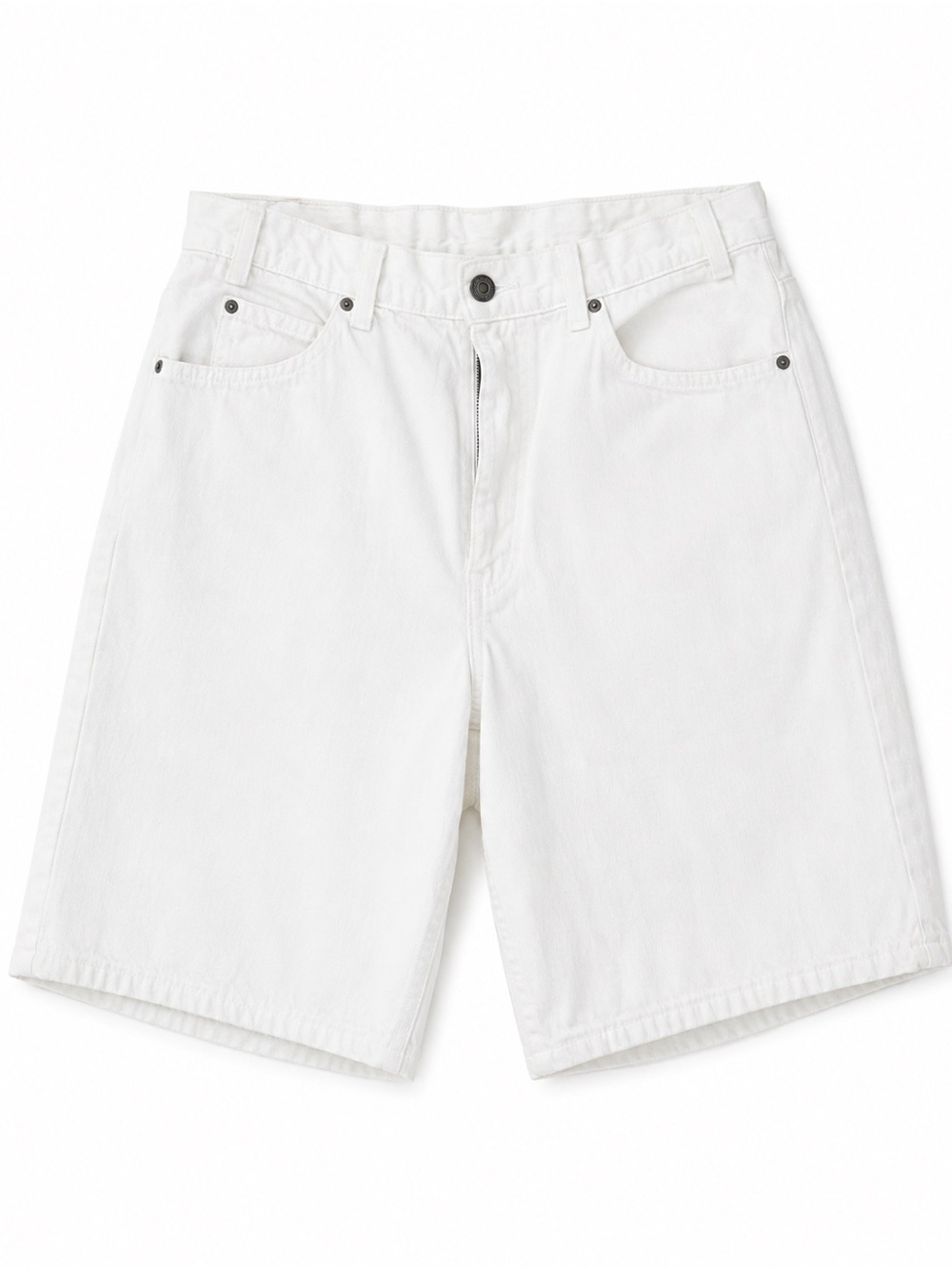 Levi's 550 White Denim Shorts